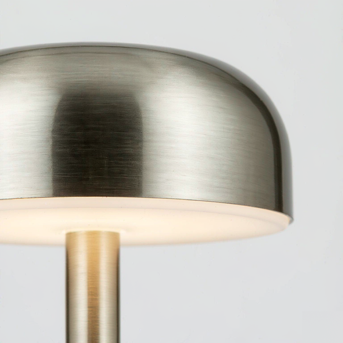 Lumen Portable Table Lamp — Cordless, Brushed Champagne