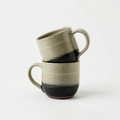 Terra Stoneware Mug, Set of 2 — Speckled Oat & Charcoal (350 ml)