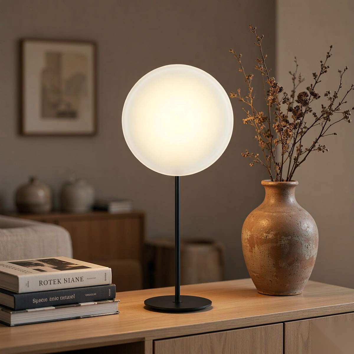 Veil Ambient Light Panel — Frosted Acrylic Disc (20 cm)